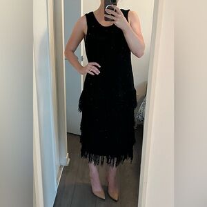 NEW Black Fringe Dress / Bathing Suit Coverup